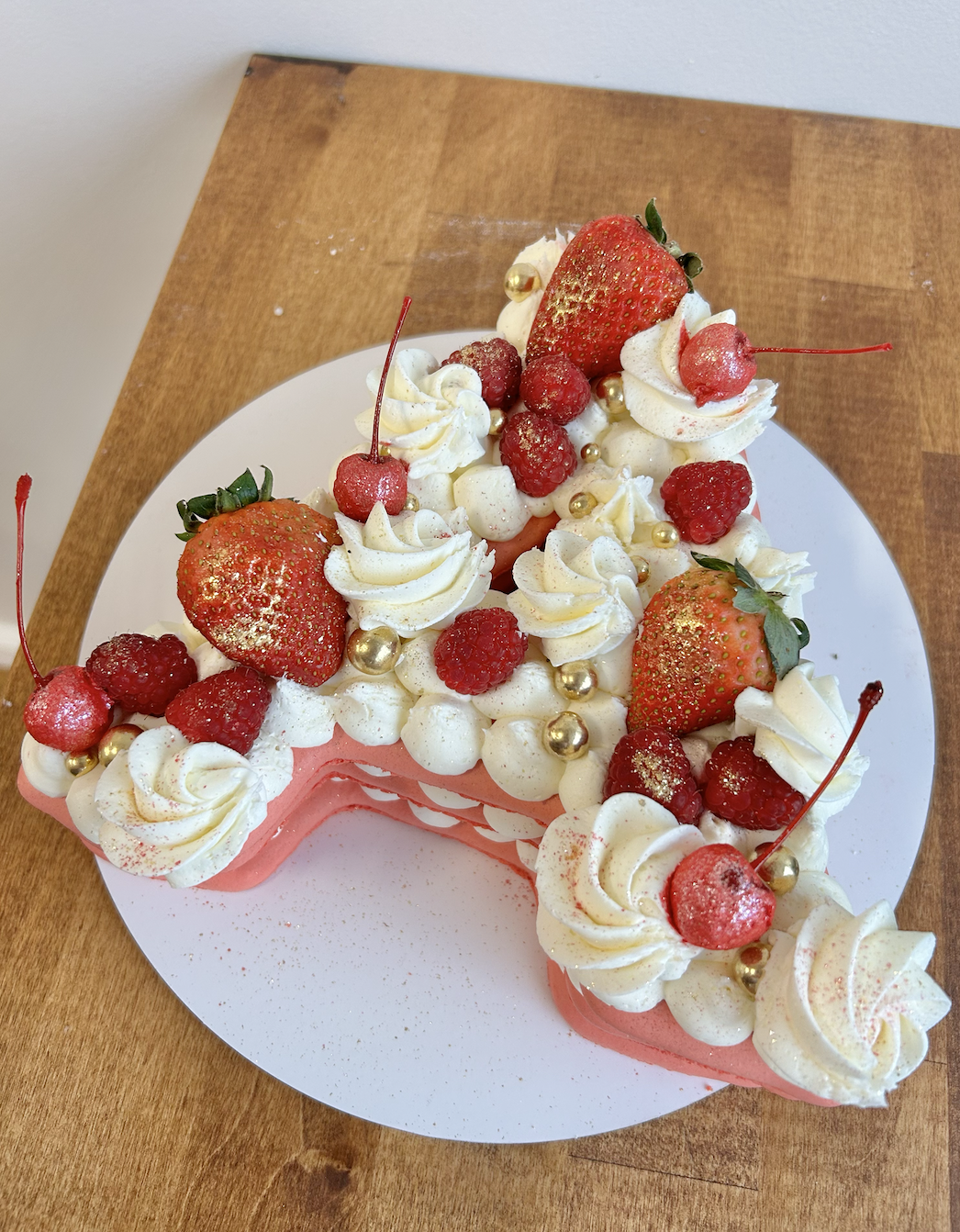Macaron Letter Cake — Sweetness and Honey